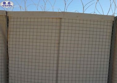 Militär-Gabions-Wand-Sperren gefüllt mit Sand oder Felsen