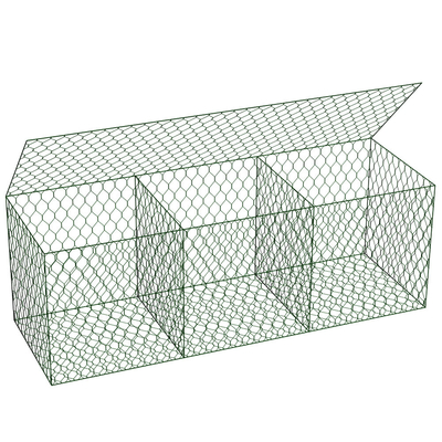 Eisen-Draht Mesh Metal Gabion Cages Galvanized/PVC beschichtet 3mx1mx1m