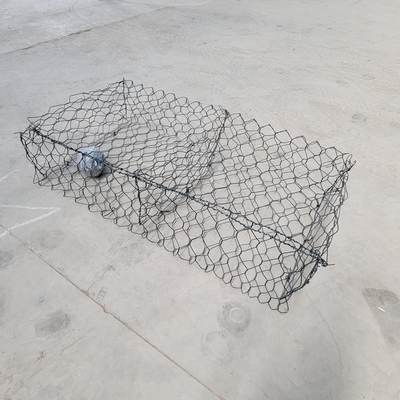 Hexagonal Mesh Gabion Korb für die Flussverteidigung Einfache Installation Drahtnetzbehälter