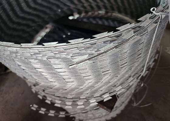 Doppelgerolltes galvanisiertes Stahl PVC-beschichtetes Rasierschild Zaundraht Wandspitze Direkt bezogen