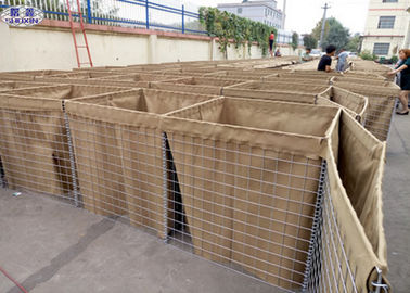 Armee Hesco-Bastions-Schrankenanlage galvanisierte geschweißte Käfig-mit Sand gefüllte Sperren