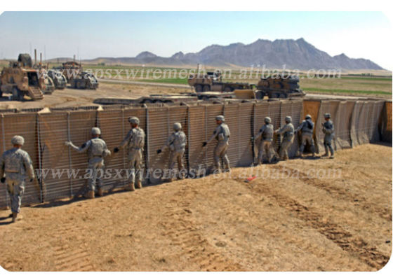 Zaun zusammenklappbare 4mm Hesco Sperren-Militärkantenschutz-Wand-Mil 10