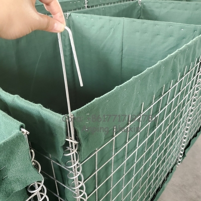 Sicherheitsstahlschutznetz Gabion Box Abwehrbarriere Galvanisierte Gabion Sandfüllwand