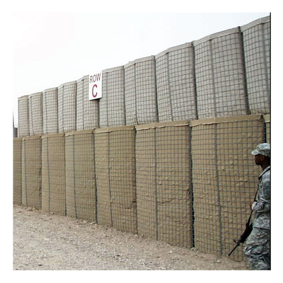 Verzinkte Mil3 Sandwand Barriere Blastwand für Überschwemmungen Mil6 Gabion geschweißte Abwehrbarrieren