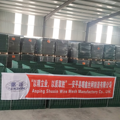 Verzinkte Mil3 Sandwand Barriere Blastwand für Überschwemmungen Mil6 Gabion geschweißte Abwehrbarrieren