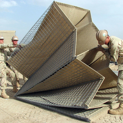 Schwere galvanisierte Schweißung Korrosionsschutz HESCO Verteidigung Militärische Sand gefüllte Barriere Mauer In Kanada