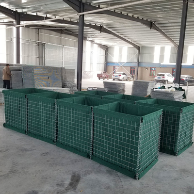 Portable geschweißtes Quadrat 3x3 Zoll Militärische Barriere Verteidigungsstein Box Barrieren In Ghana