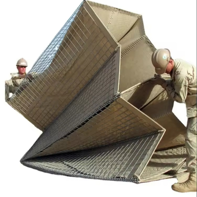 2x1x1 Mesh Gabion Hochsicherheit Klappbare militärische Barrieren Container Wände für Bunker
