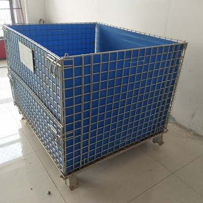 Oem Galvanisierte Klappbare Euro-Flasche Drahtbehälter 1200*1000*890 Drahtnetzbehälter Stapelbare Lagerkäfig