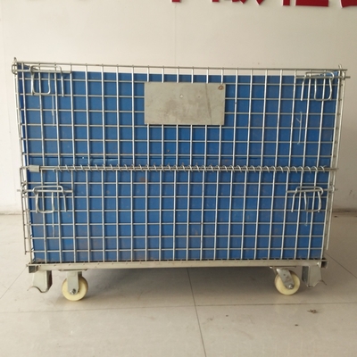 Oem Galvanisierte Klappbare Euro-Flasche Drahtbehälter 1200*1000*890 Drahtnetzbehälter Stapelbare Lagerkäfig
