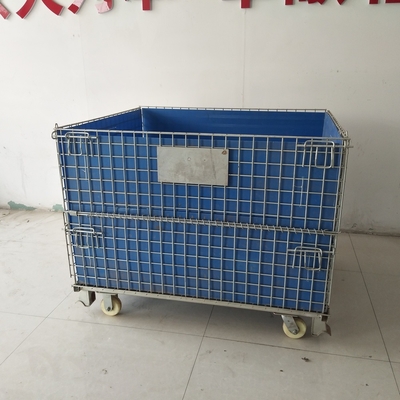 Oem Galvanisierte Klappbare Euro-Flasche Drahtbehälter 1200*1000*890 Drahtnetzbehälter Stapelbare Lagerkäfig