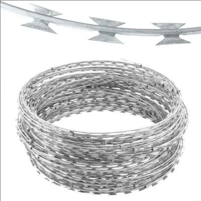 BTO-22 Concertina Draht Elektrisch Galvanisiert Nigeria Rasierer Stacheldraht Rasierer Draht Preis pro Rolle