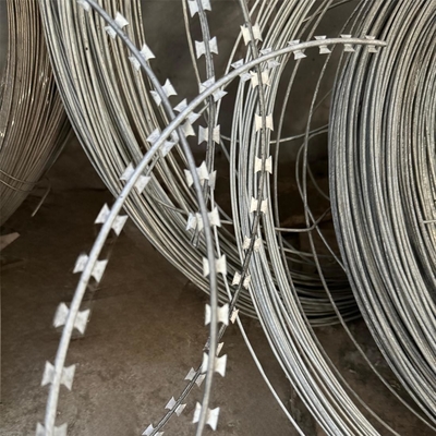 Hot Dip Galvanized Cbt65 Bto30 Bto-22 Roll Concertina Doppelstrang Rasierklinge Stacheldraht