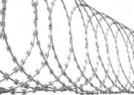 Spirale Gerade Linie und Spirale Kreuz Typen von Rasier Stacheldraht Sicherheitszaun