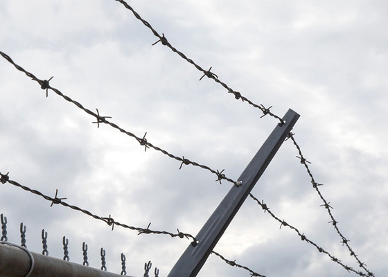 Verwendung von Gefängniswänden Einzelstrang Stahlstahl Stacheldraht