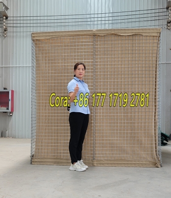 MIL1 1,37m hohe Galfan-beschichtete geschweißte Gabion-Linie mit Geotextil Militär-Grade HESCO Hochwasserschranken auf dem US-Markt