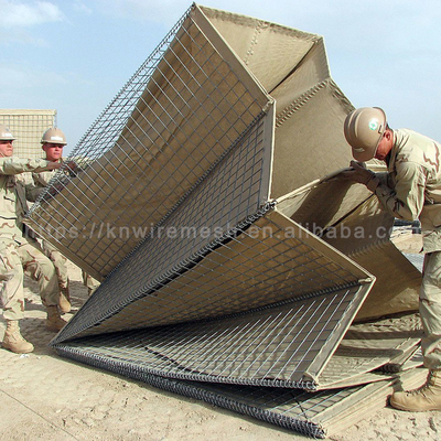 Militärischer Sand gefüllt Schwerverzinkte Verteidigungsbastion Barrieren Hesco Blast Wall