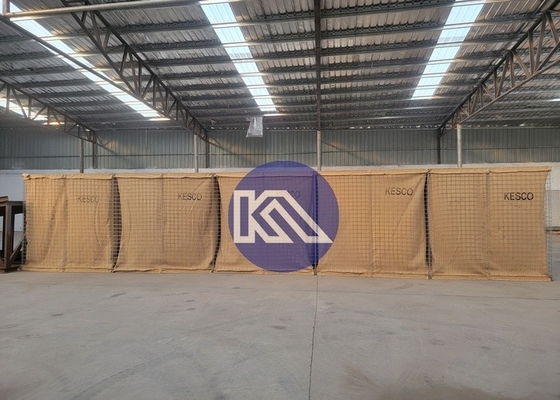 Galvanisierte Sandwand Verteidigungsbarriere Verteidigungsgeschweißtes Gabion Mesh Verteidigungsbastion Blastwall