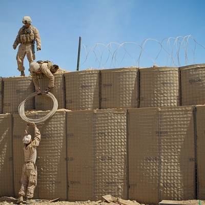 MIL10 2.21M Geschweißte Gabion-Boxen, heiß getaucht, galvanisiert, HESCO, mit Erde gefüllte militärische Schranken zur Überschwemmungskontrolle