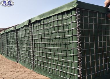 Mil 3 4mm 75cmx75cm Hesco Körbe Militärische Hesco Barrieren ISO-Zertifizierung