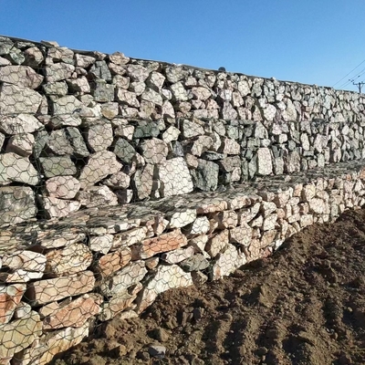 Unter Meerwasser unter Verwendung verdrehter Draht Gabions-Körbe beschichtete PVC 2x1x1 M