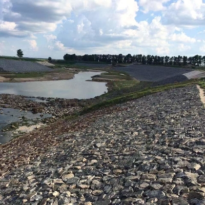 Sechseckige Gabion Körbe Antirost Galfan 1mx1m für Hochwasserschutz-Stützmauer