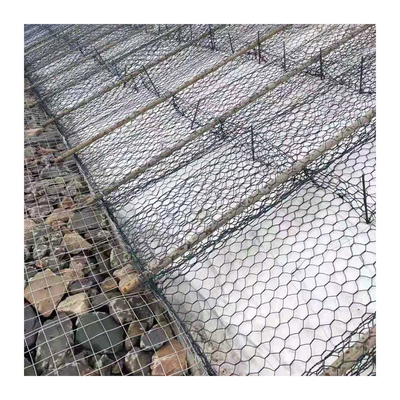 2mx1mx1m sechseckiger Gabion Korb-Stützmauer-Stein-Käfig