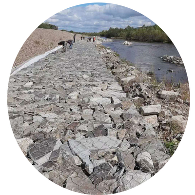 Niedriges sechseckiges Gabion Stein-heißes des Eisen-Maschendraht-2x1x1 galvanisiert