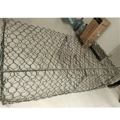 Hochleistungs-8x10cm PVC beschichteter Gabion Korb-sechseckiger Draht Mesh For Retaining