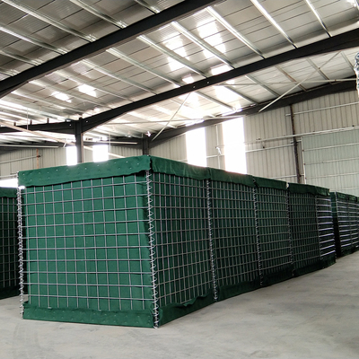 Schwerer verzinkter Draht Hesco Military Green Sand Wall Defense Barriers 5,0 mm