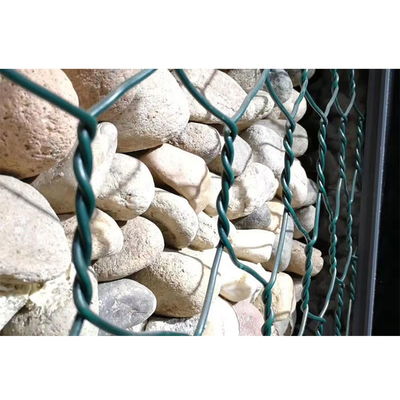 Standardgröße Gabion packen sechseckige drei verdrehte galvanisierte Stützmauer ein