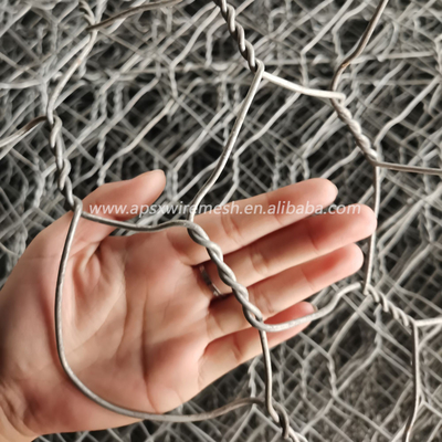 Beschichtetes PVC asphaltieren Gabions-Korb-Stützmauer