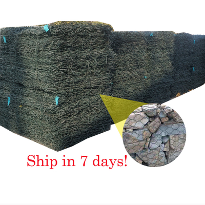 6x2x0.5m 8x10cm galvanisierter Gabion Korb 2.7mm
