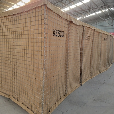 Geschweißte militärische Sand-Gabionen-Kastenwand Hesco Barrier Army Protective