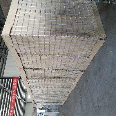 Defensive Sperre Fluss-Schutz-Mil 10 Hesco mit Farbgeotextilien des Sand-300g