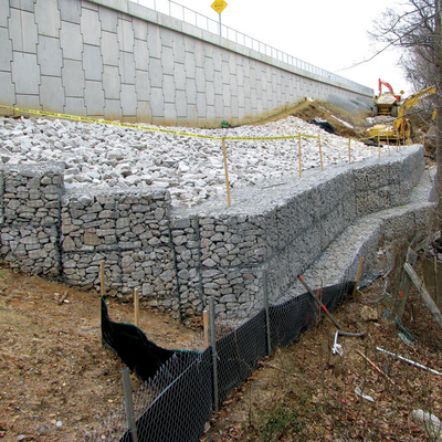 80*100mm Zink beschichtete Gabions-Kasten-Draht-Stützmauer-Käfige für Fluss-Schutz