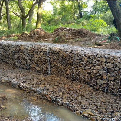 2X1X1M Gabion Wire Mesh Box 80X100Mm Gabion Felsen Korb für Hochwasserschutz-Projekt
