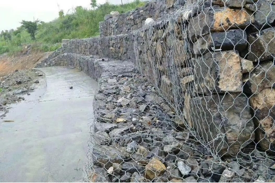 PVC beschichtete 3.0mm galvanisierten Gabions-Maschendraht ZINK-MATRATZE sechseckigen gabion Kasten