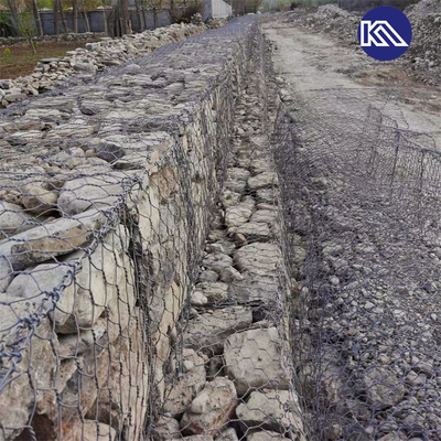 60*80mm Gabion Körbe galvanisiert, überzogenen sechseckigen Gabions-Maschendraht zu verzinken