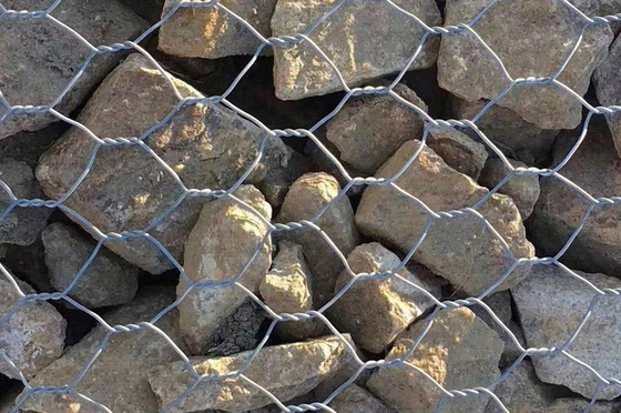 Sechseckiges Loch Kundenbezogenheits-Fluss-Hochwasserschutz Gabions-Korb-8*10cm
