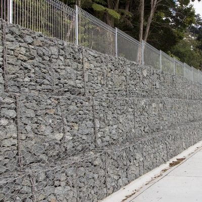 Klappbare, aus Stein gefüllte Gabions, gewebt für Flussprojekte und unter Brücken