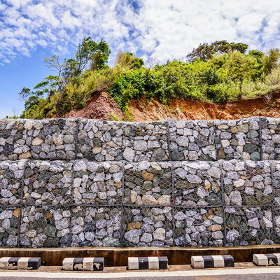 Hochverzinkte Gewebte Gabion-Körbe mit Draht 2,7 mm / Randdraht 3,4 mm zur Aufbewahrung der Wand