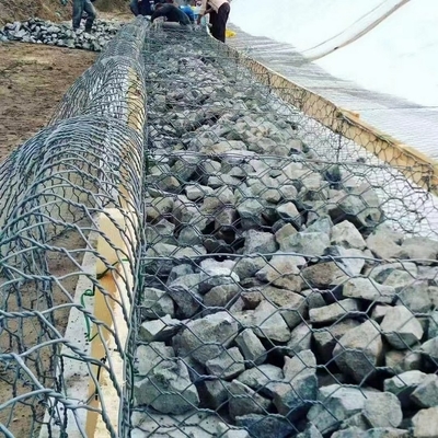 Standard-Draht  sechseckiger Kasten-Stützmauer  Gabion galvanisierte