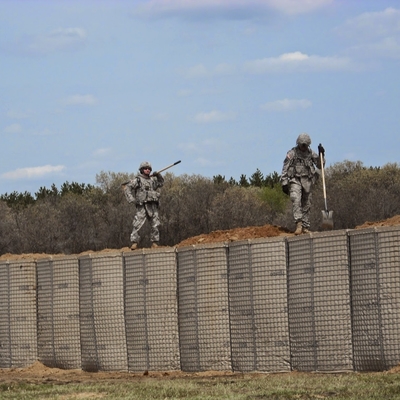 Defensive Militärsperre Galfan Mil 10+Mil 3 schweißte Gabions-Kasten Hesco