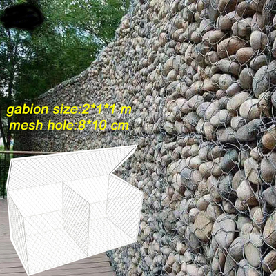 Zinkbeschichtung Galvanisierte Gabionboxen Antikorrosive 2,2 mm Dia Draht
