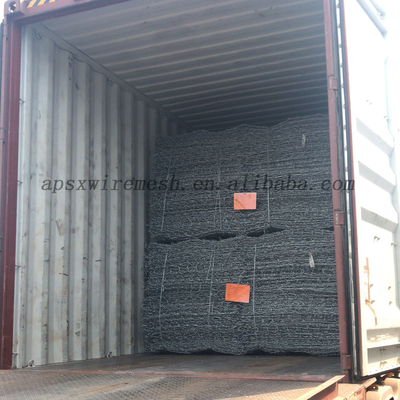 Mesh-Typ 8x10cm Hexagonal Gabion-Box Verhangschutz PVC beschichtet