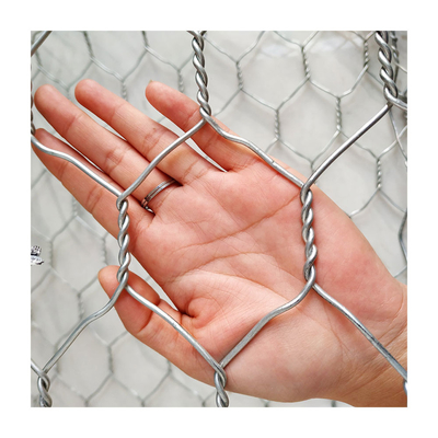 2x1x1m Galvanisiertes Gabion-Box Metalldraht gefüllter Stein