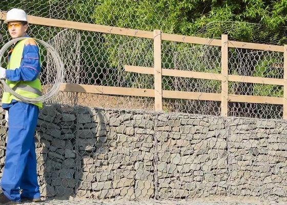Schwere galvanisierte Drahtnetze Gabion Box angepasste Länge Breite Höhe Staudämme Scour Schutz
