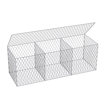 Steinfüllung 4*1*1m PVC-beschichtete Gabionbox galvanisiertes Gewebe
