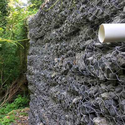 Einfache Installation Gabion-Korb mit Boden/Sand/Stein Füllbank Neigung Schutznetz